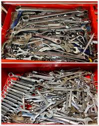 A toolbox drawer *full* of wrenches.